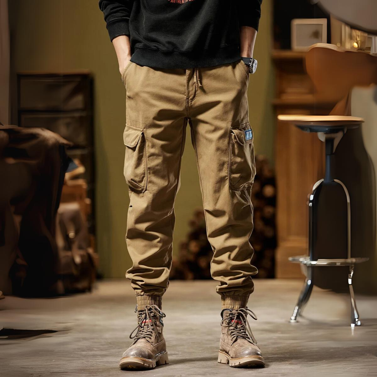 Pantalon Cargo Casual Rétro