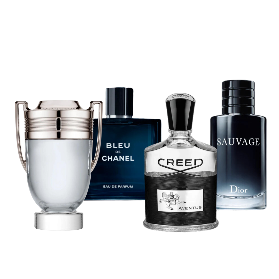 4 Parfums - Invictus, Creed Aventus, Bleu de Chanel, Dior SAUVAGE (ACHETEZ 1, OBTENEZ 4)