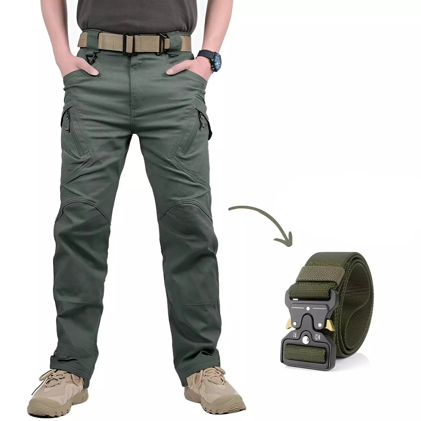 Pantalon Tactique Militaire Imperméable avec Ceinture