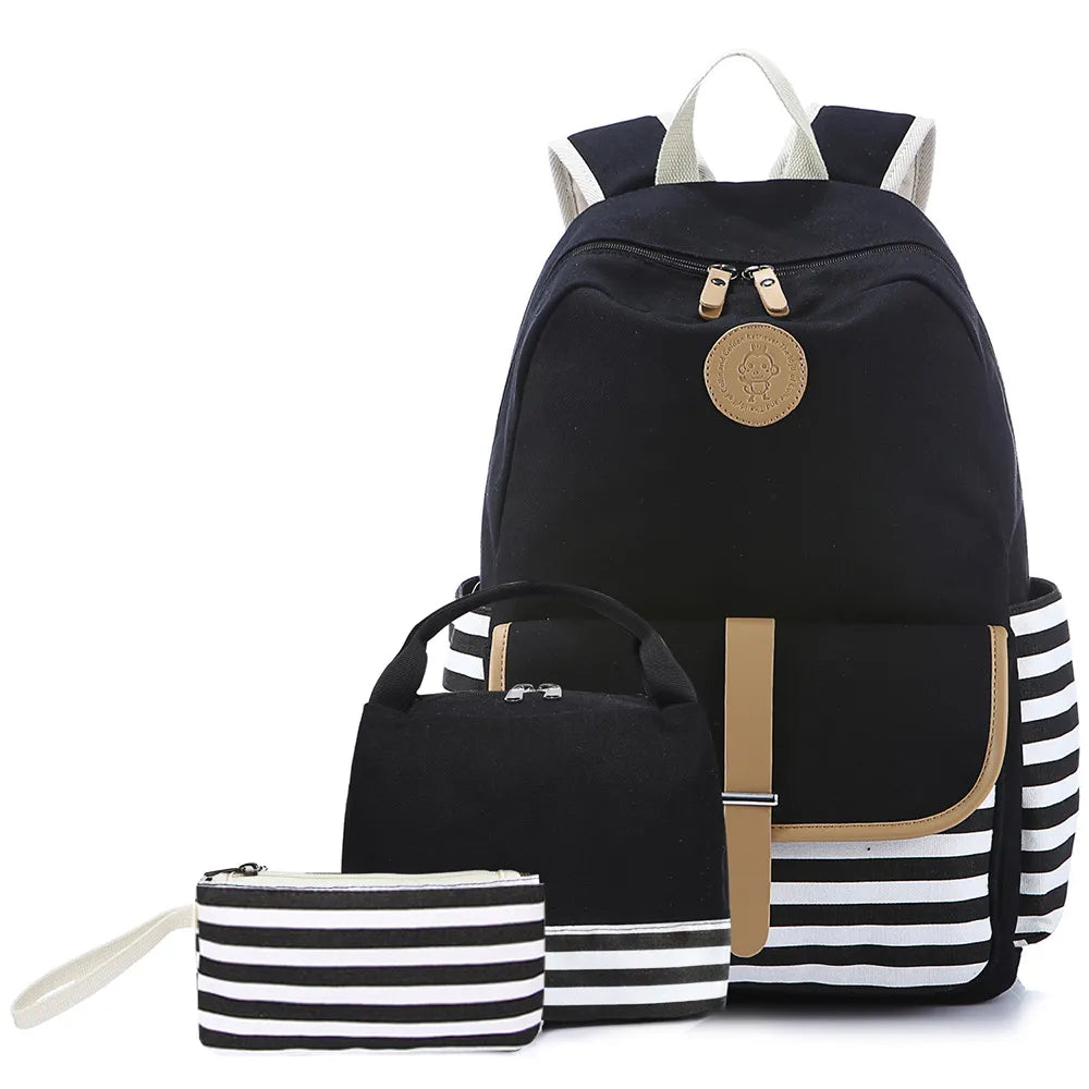 Kit: Backpack with USB Port + Bag + Pencil Case