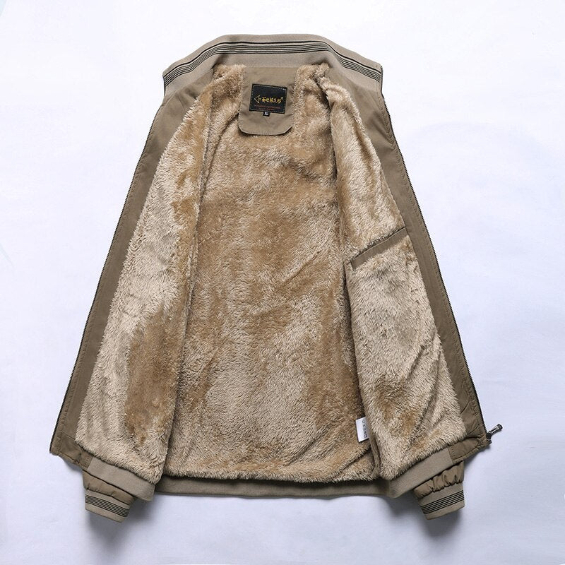 Fleece-lined Bomber Jacket