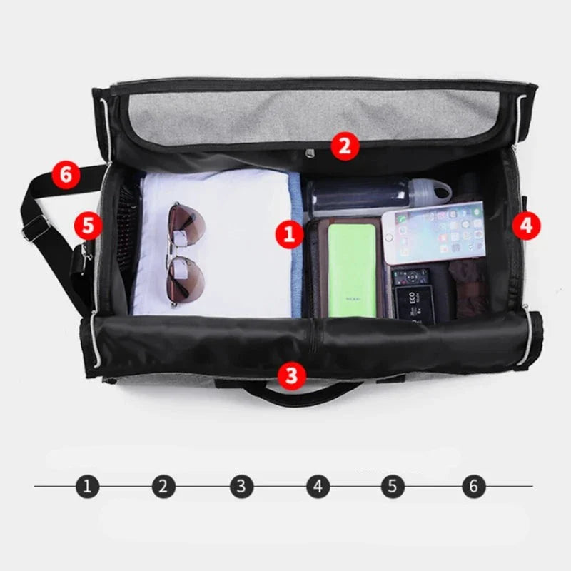 Multifunctional Luggage with Built-in Hanger