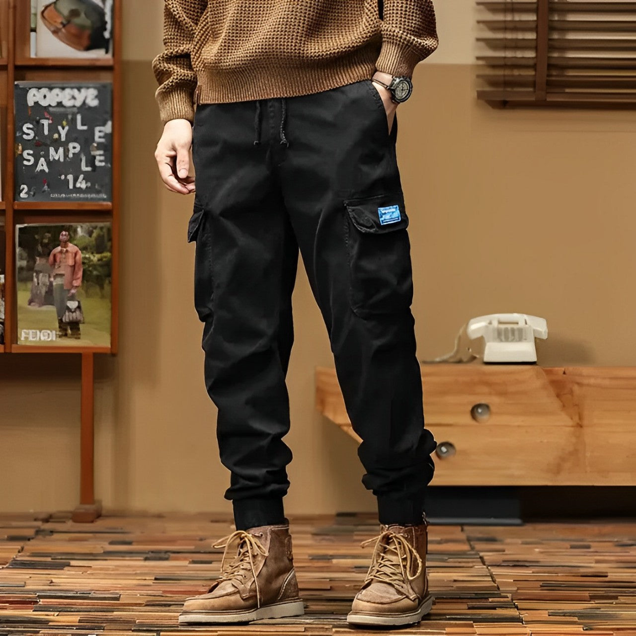 Pantalon Cargo Casual Rétro